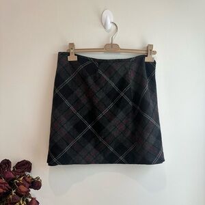 Eddie Bauer wool plaid skirt